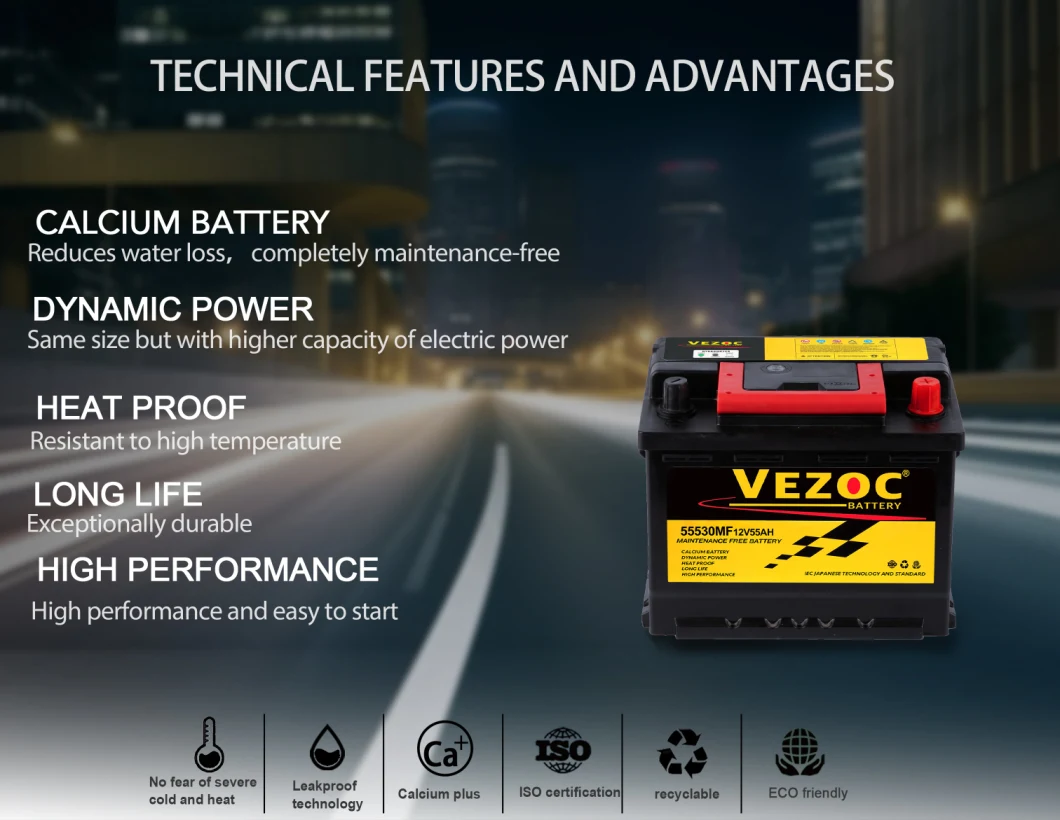 12V36ah Battery Factory Supply Wholesale Car Battery 36b20r/L Long Duration Car Battery